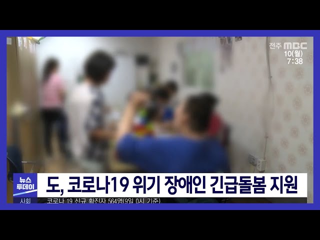 전라북도, 코로나19 위기 장애인 긴급돌봄 지원