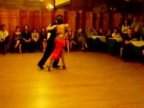  Sabrina Veliz  and  Ruben Veliz  are  dancing  to  the  vals  "  Romance de Barrio  "