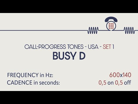 Busy tone (USA 4, obsolete). Call-progress tones. Phone sounds. Sound effects. SFX