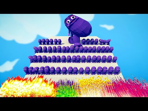 100x GRIMACE + GIANT GRIMACE TITAN vs 5x EVERY GODS - Totally Accurate Battle Simulator TABS