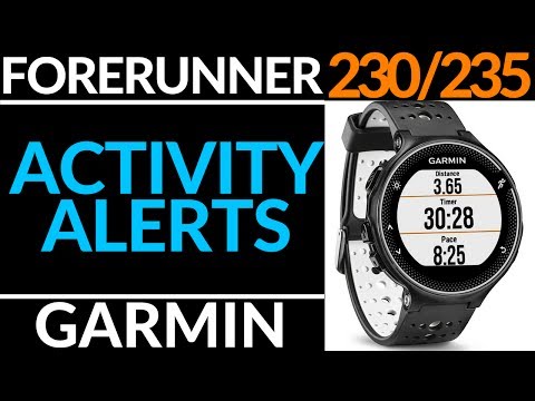 How To Setup Speed, Pace, Distance or HR Alerts  - Garmin Forerunner 230 / 235
