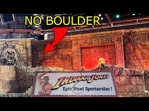 No boulder in Indiana Jones Epic Stunt Spectacular at Walt Disney World