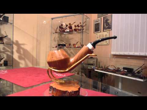 Pipa in radica e avorio rhodesian freehand - www.paronellipipe.it