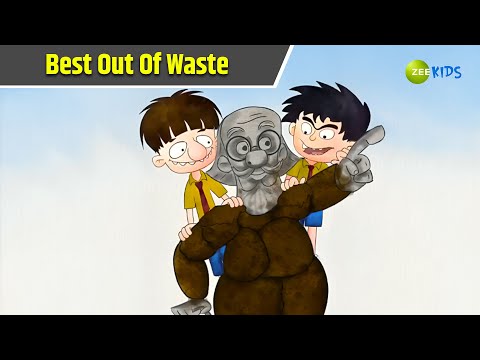 Best Out Of Waste | Badrinath and Budhdeb | Comedy Cartoon | Hindi Cartoon | KidZ