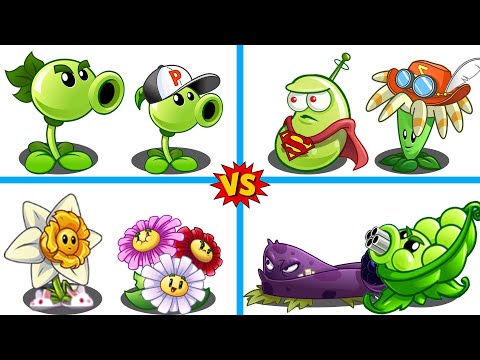 PvZ 2 | 4 Pair Plants PEASHOOTER x SPEAR x PULT x CONTAIN