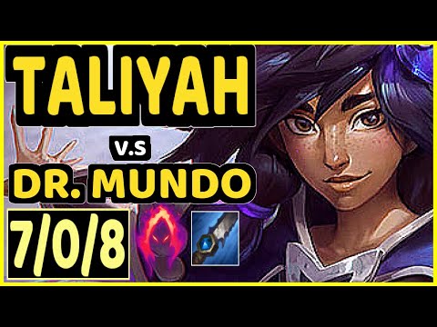KADIR (TALIYAH) vs DR. MUNDO - 7/0/8 KDA JUNGLE GAMEPLAY - EUW Ranked GRANDMASTER