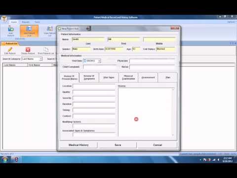 Patient Medical Record and History Software