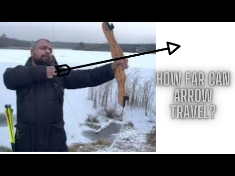 How far arrow can go using a Barebow | Testing the range of the arrow with recurve bow | arrow fly