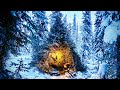 -33c ￼WINTER CAMPING IN TREE HOUSE *FREEZING COLD