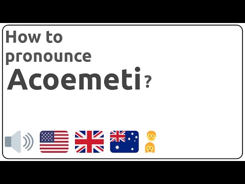 How to pronounce Acoemeti in english?
