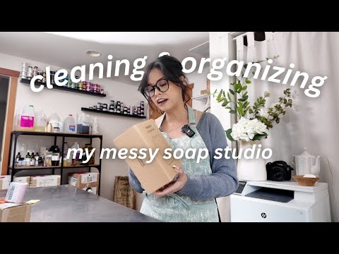 organizing my *cluttered* soap studio  🌸 | Munbyn FM266 review