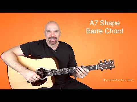 Barre Chord   A7 Shape   A 7   Orange   HD 1080p