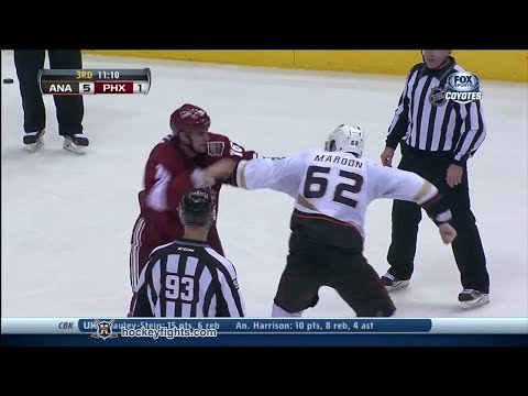Patrick Maroon vs Rostislav Klesla Jan 11, 2014