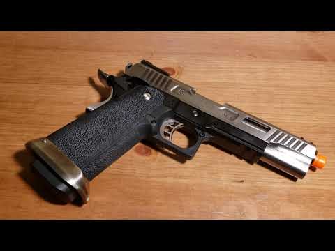 WE T.REX 1911 Hi-Capa GBB Airsoft  Pistol Chrono Test & Shooting Test