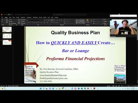 Bar and Lounge Financial Model Pro Forma Tutorial by Dr. Paul Borosky
