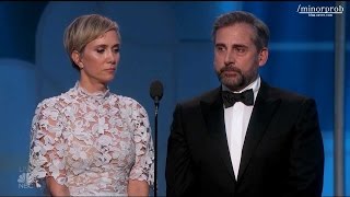 Kristen Wiig &amp; Steve Carell presenting at Golden Globes (Korean sub)