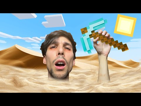 I SURVIVED 24 HOURS IN THE MINECRAFT DESERT!!