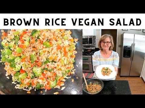 Brown Rice Vegan Salad * Vegan * Easy