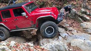 Waterfall obstacle on Widow Maker trail near Slade KY