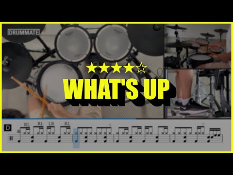 [Lv.13] What's Up - 4 Non Blondes (★★★★☆) Drum Cover with sheet music