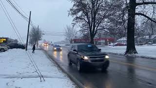 Lexington Police and KSP escorting wounded Officer