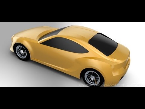 Creo Toyota 86 Car Tutorial Model Completed
