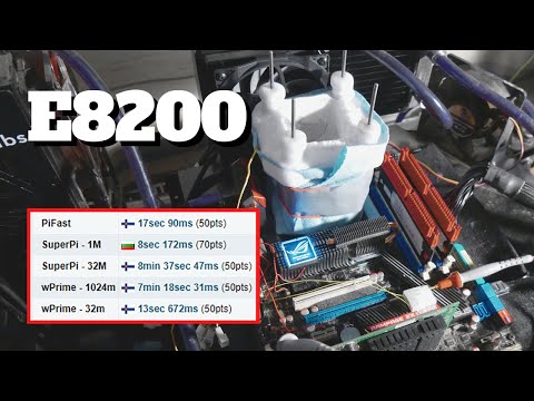 Overclocking Intel E8200 For the First Time - 4x Overclocking Records on LN2