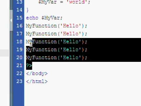 Php Tutorial 8 Functions