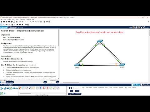6.4.1 Packet Tracer – Implement Etherchannel