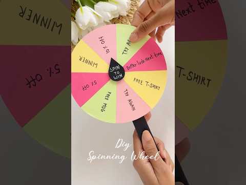 Diy Spinning Wheel for games #sippingwheel #spinning #kidscrafts #games