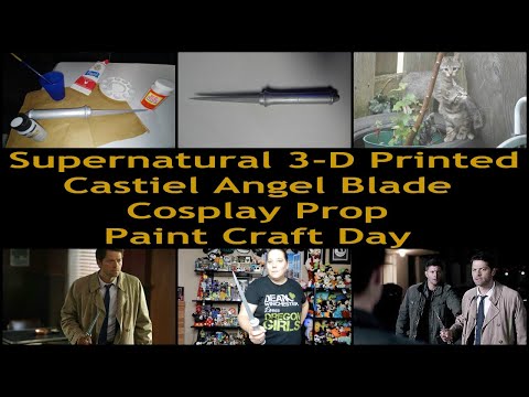 Supernatural 3 D Printed Castiel Angel Blade Cosplay Prop Paint Craft Day