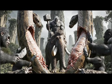 Prehistoric Humans vs Titanoboa: The Deadliest Battle in Ancient History 3!
