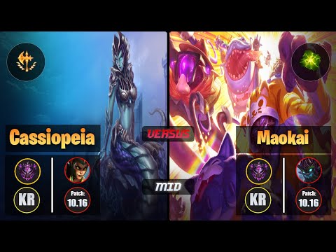 Master CASSIOPEIA [Conqueror] (Mid) VS  MAOKAI - Master KR Patch 10.16