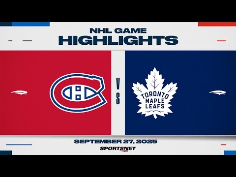NHL Preseason Highlights | Canadiens vs. Maple Leafs - September 27, 2025