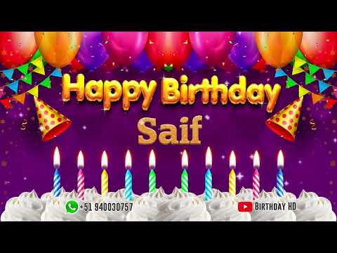Saif Happy birthday To You - Happy Birthday song name Saif 🎁