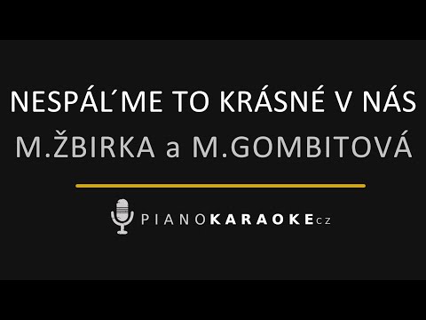 Miro Žbirka a Marika Gombitová - Nespáľme to krásne v nás | Piano Karaoke Instrumental