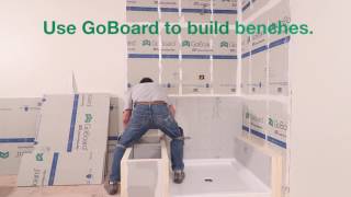 Building Benches and Shower Walls with GoBoard