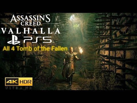 (PS5) Assassin's Creed Valhalla - All Tombs of the Fallen Locations Guides  [4K HDR 60fps]