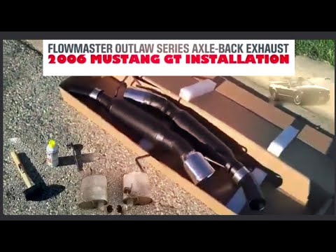 How to install FLOWMASTER OUTLAW SERIES AXLE-BACK EXHAUST (05-10 GT, GT500) on a 05-10 Mustang GT