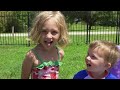 Chloe and Isaac Playing Pretend with Summer Outdoor Play Toys for Kids in a Swimming Pool