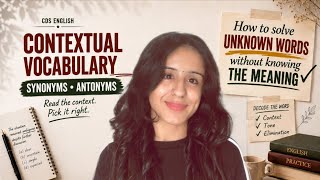 Solve Synonyms and Antonyms without knowing the word meaning