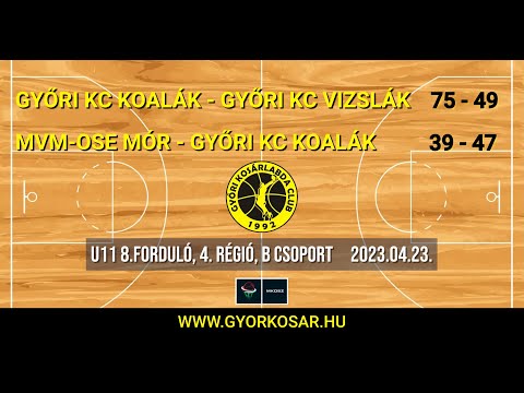 KENGURU KUPA 4. Régió B Alapszakasz 8. Forduló / Győri KC Koalák - Vizslák  - OSE Mór 2023.04.23