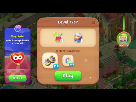 Gardenscapes 1967 Level - 17 moves - NO BooSTERS