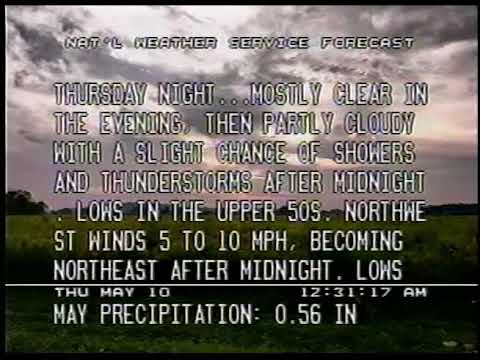 WeatherStar 3000 Simulated for Cincinnati, OH 05/10/2018
