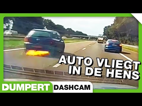 Auto in de fik | Dumpert Dashcam 21