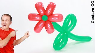 balloon animals for beginners 🌸 balloon flower tutorial 🌸 how to make balloon animals - Gustavo gg