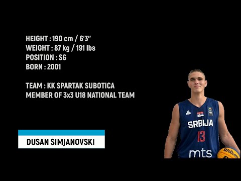 Dusan Simjanovski - 190cm Guard ( 2001 )