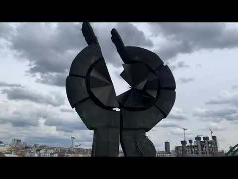 Beograd, Ušće, pogled na Beograd na vodi sa druge strane reke