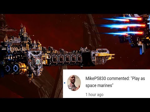 Space Marines vs Tyranids! - 1v1 Multiplayer Gameplay, Battlefleet Gothic Armada 2