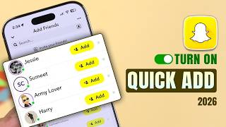 How to ENABLE QUICK ADD on Snapchat [Turn On]